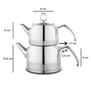 Schafer Ada Metal Çaydanlık Takımı (Küçük) 4 Parça-Inox
