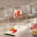 Schafer Alex Ayaklı Kadeh 400 ML 6 Parça-Platin