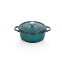 Schafer Guss Chef Döküm Derin Tencere 20Cm-2 Parça-Turkuaz