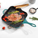 Schafer Guss Chef Döküm Kare Grill Tava 28x28Cm-Turkuaz