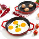 Schafer Guss Chef Döküm Sahan Çift Kulplu 22 Cm 1 Parça-Kırmızı