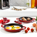 Schafer Guss Chef Döküm Sahan Çift Kulplu 22 Cm 1 Parça-Kırmızı
