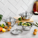 Schafer Gustava Kapaklı Güveç Set-6 Parça -Inox