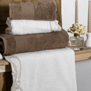 Schafer Home Azur Dantelli Banyo Seti 6 Parça - Ekru/Bej