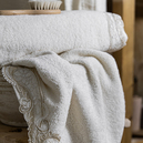 Schafer Home Azur Dantelli Banyo Seti 6 Parça - Ekru/Bej
