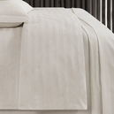 Schafer Home Jody Çift Kişilik 2 cm Çizgi Saten Nevresim Takımı 4 Parça-Beyaz