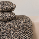 Schafer Home Leopard 3D Pamuk Çift Kişilik Nevresim Takımı 4 Parça