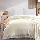 Schafer Home Rena Çift Kişilik Pike 200x230-Ekru/İndigo