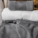 Schafer Home Sally Jakarlı Banyo Seti 6 Parça-Gri/Beyaz