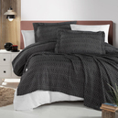 Schafer Home Soren 3 Parça Yatak Örtüsü Seti 230X240 - Siyah