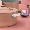 Schafer Moonlight Seramik Tencere Seti 7 Parça-Rosegold