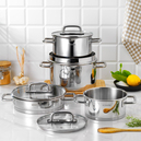 Schafer Prestige 1 MM Çelik Tencere Set 8 Parça-Inox