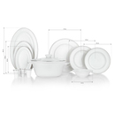 Schafer Queen Bonny Bone Yemek Takımı 60 Parça-Platin