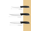 Schafer Quick Chef Bıçak Seti 3 Parça-Siyah