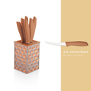Schafer Quick Chef Standlı Bıçak Seti 7 Parça-Rosegold02