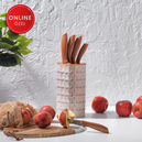 Schafer Quick Chef Standlı Bıçak Seti 6 Parça-Rosegold01