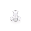 Schafer Royal 6 Kişilik Cam Çay Seti 12 Parça-Platin