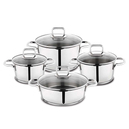 Schafer Stahl Çelik Tencere Seti 8 Parça-Inox
