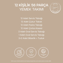 Schafer Superfine Bone Provence Yemek Takımı 56 Parça-Gold
