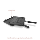Schafer Tastemake XL Döküm Ocak Üstü Tost Izgara 20x26 Cm-2 Parça