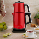 Schafer Teaform Plus Paslanmaz Çay Makinesi-Lal Kırmızı