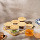 Schafer Woodart Çizgili Cam 6 Lı Kahvaltılık
