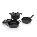 Set-57//786673//858424  -  Schafer Dark Storm Pro Granit 12 Parça Tencere Seti