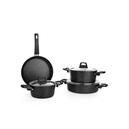 Set-57//786673//858424  -  Schafer Dark Storm Pro Granit 12 Parça Tencere Seti