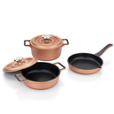 Schafer Pro Cast Mini Döküm Tencere Seti 5 Parça-Rosegold