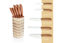 Schafer Quick Chef Standlı Bıçak Seti 6 Parça-Rosegold01