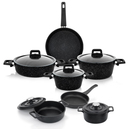Set-57//940891//786673  -  Schafer Dark Storm Pro Granit 12 Parça Tencere Seti