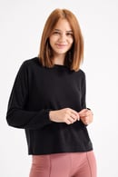 JUMENTSıfır Yaka Uzun Kol Sweatshirt -Siyah