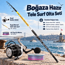Boğaza Özel Teleskopik Surf Olta Seti - Çapari -Yemli - Kurşun Arkası, Surf Casting Olta Setleri, Ryuji