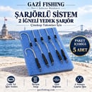Şarjörlü Sistem 2 İğneli Yedek Şarjör, Hazır Olta Takımları, Gazi Fishing
