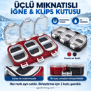 Üçlü Mıknatıslı İğne ve Klips Kutusu, Çantalar & Kutular, ANCHOR