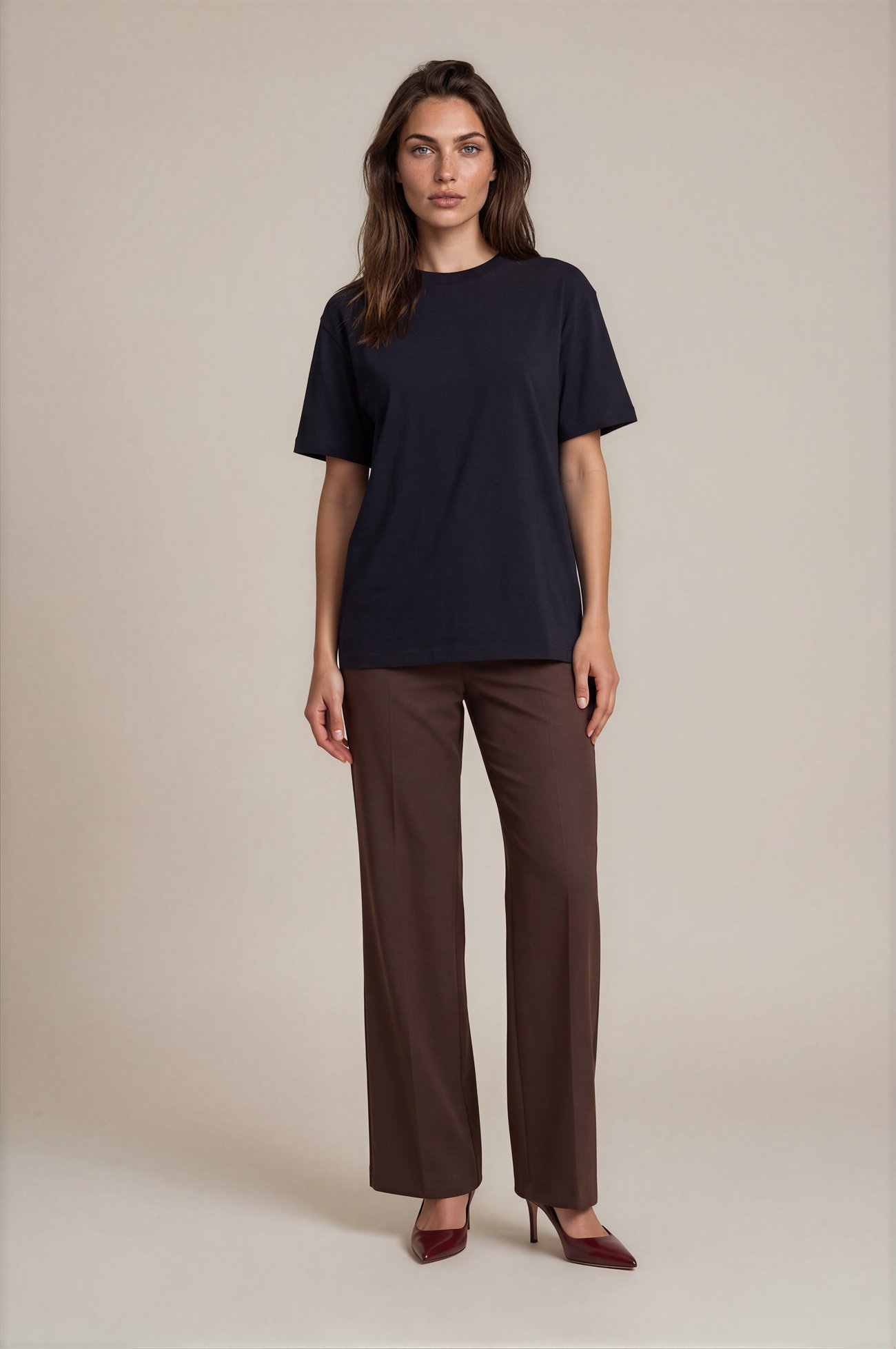 Bisiklet Yaka Kısa Kol Oversize Basic SİYAH