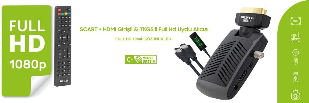 Plato Multi Mini Scart HD Uydu Alıcısı