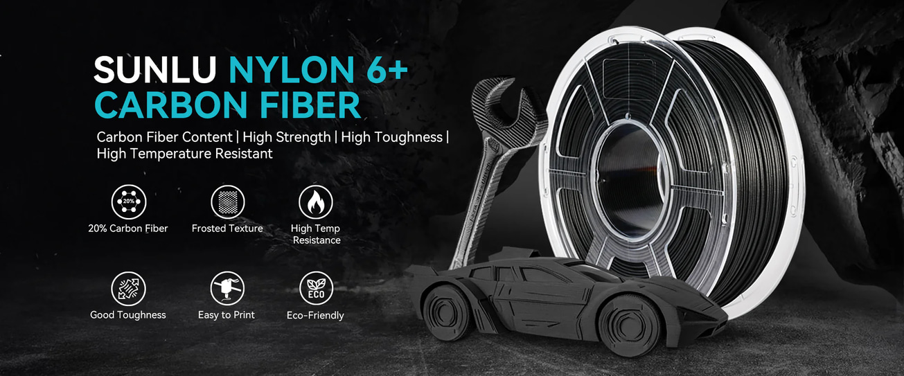 SUNLU PA6-CF Karbon Fiber Filament