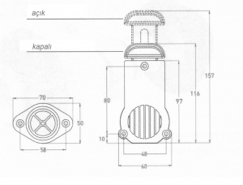 Bravo 616 Şişme bot su gideri