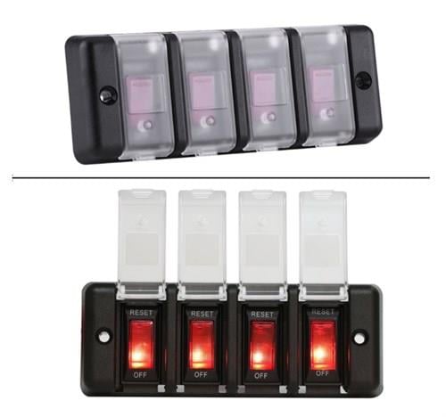 4'lü Switch Panel - Su Geçirmez Kapaklı