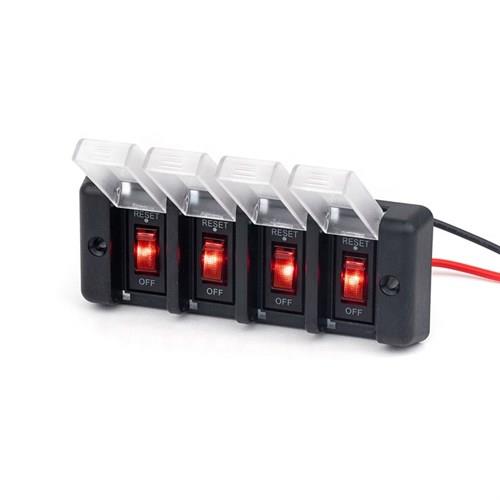 4'lü Switch Panel - Su Geçirmez Kapaklı