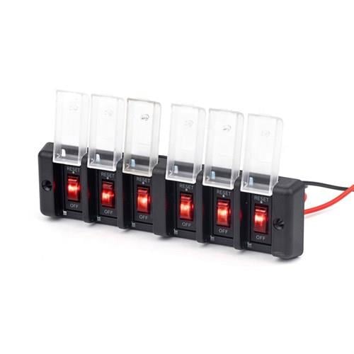 6'lı Switch Panel - Su Geçirmez Kapaklı