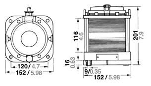 Aqua Signal 55 Serisi Pruva Seyir Feneri 12V Siyah