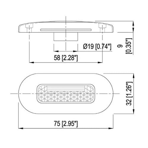 Basamak Lambası Beyaz 24 V Led Krom Çerçeveli