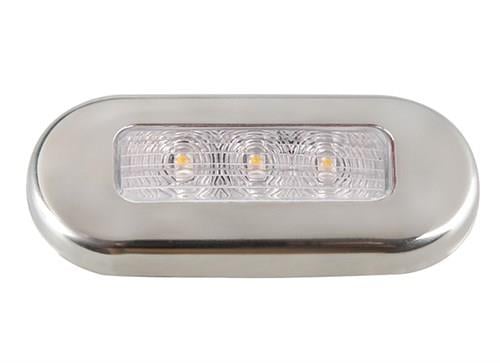 Basamak Lambası Beyaz 24 V Led Krom Çerçeveli