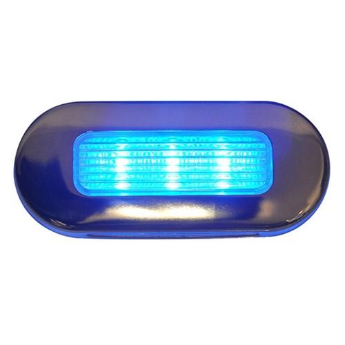 Basamak Lambası Mavi 12 V Led Krom Çerçeveli