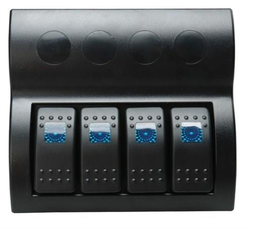 Bfy 4'lü Switch Panel,Mavi Işıklı ve Otomatik Sigortalı