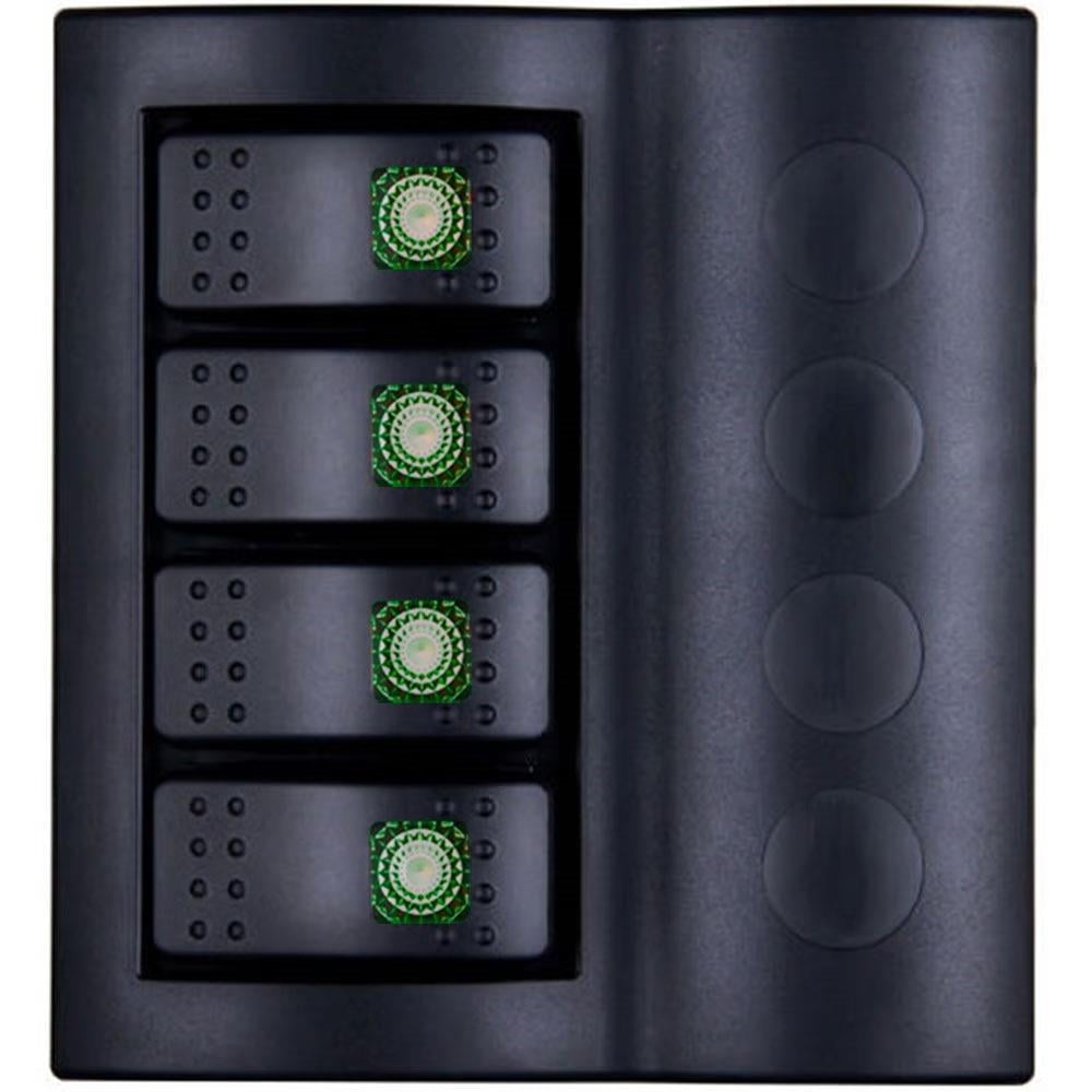 Bfy 4'lü Switch Panel,Yeşil Işıklı ve Otomatik Sigortalı