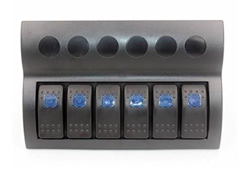 Bfy 6'lı Switch Panel,Mavi Işıklı ve Otomatik Sigortalı