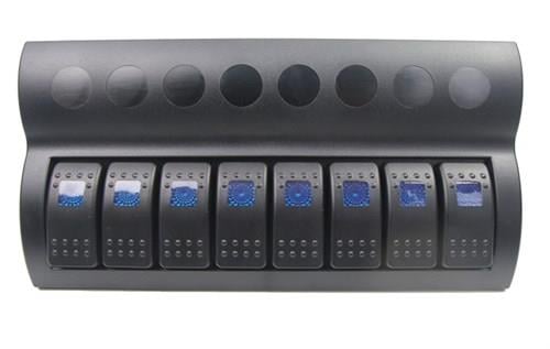 Bfy 8'li Switch Panel,Mavi Işıklı ve Otomatik Sigortalı